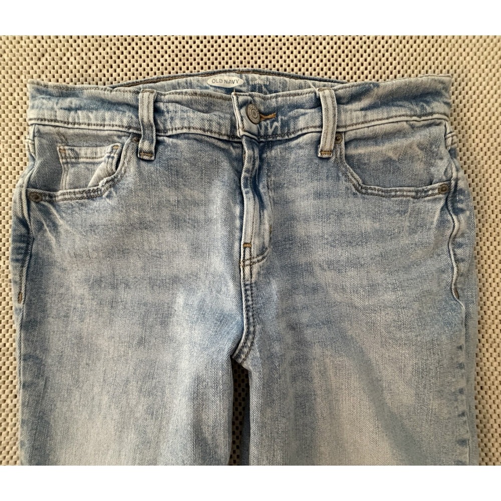 Old Navy Jeans Women Sz 6 Mid Rise Boyfriend Light Wash Straight Leg Ankle Crop